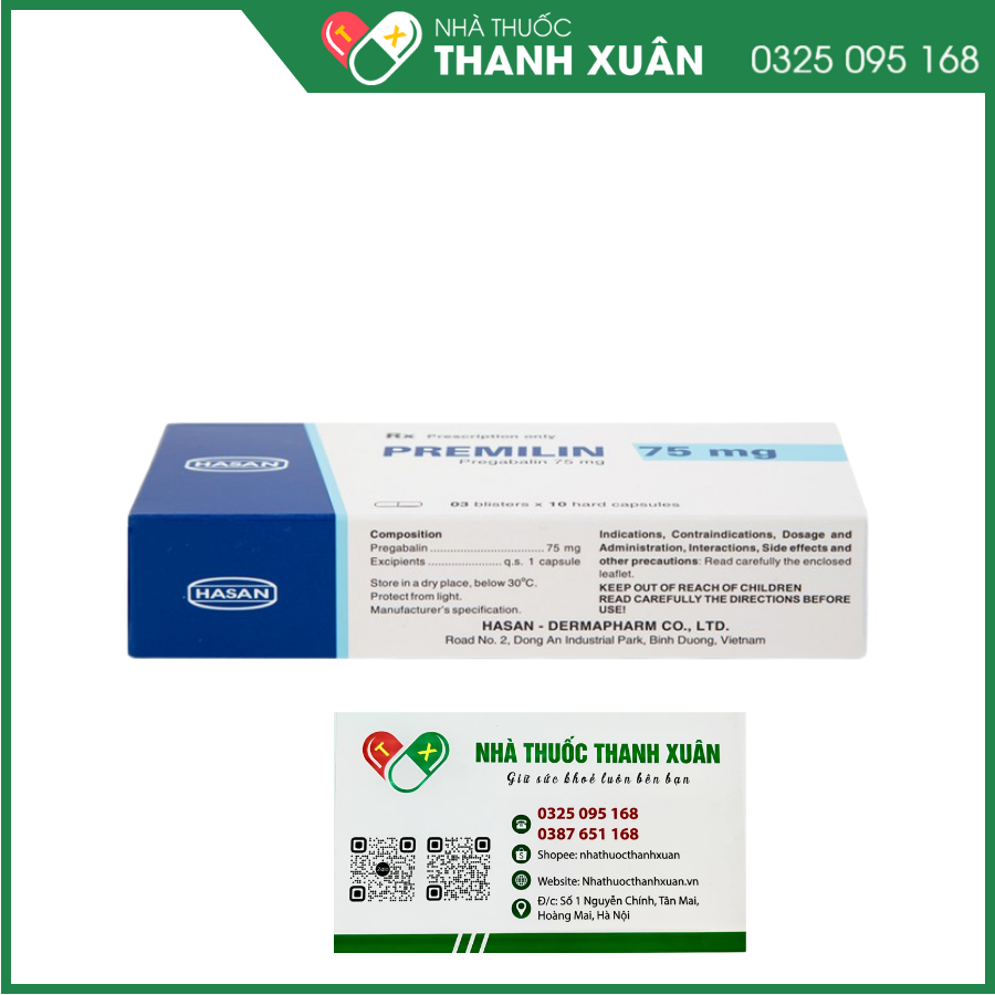 Premilin 75 mg hỗ trợ trong điều trị các cơn động kinh cục bộ, rối loạn lo âu, đau dây thần kinh